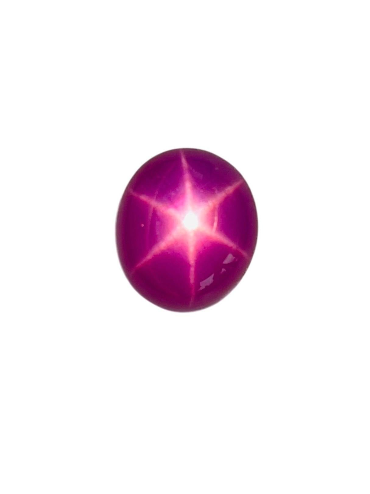 3.26 Ct GUILD Certified Natural Star Ruby Burma Unheated eye clean quality in vendita 2