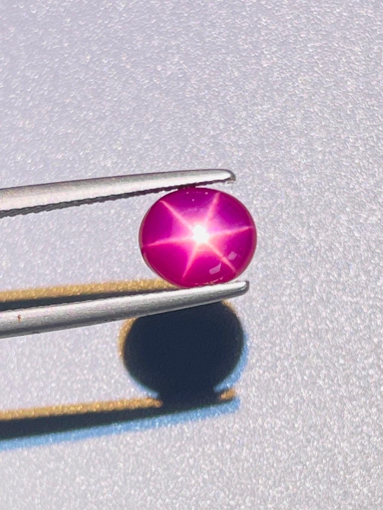 3.26 Ct GUILD Certified Natural Star Ruby Burma Unheated eye clean quality in vendita 3