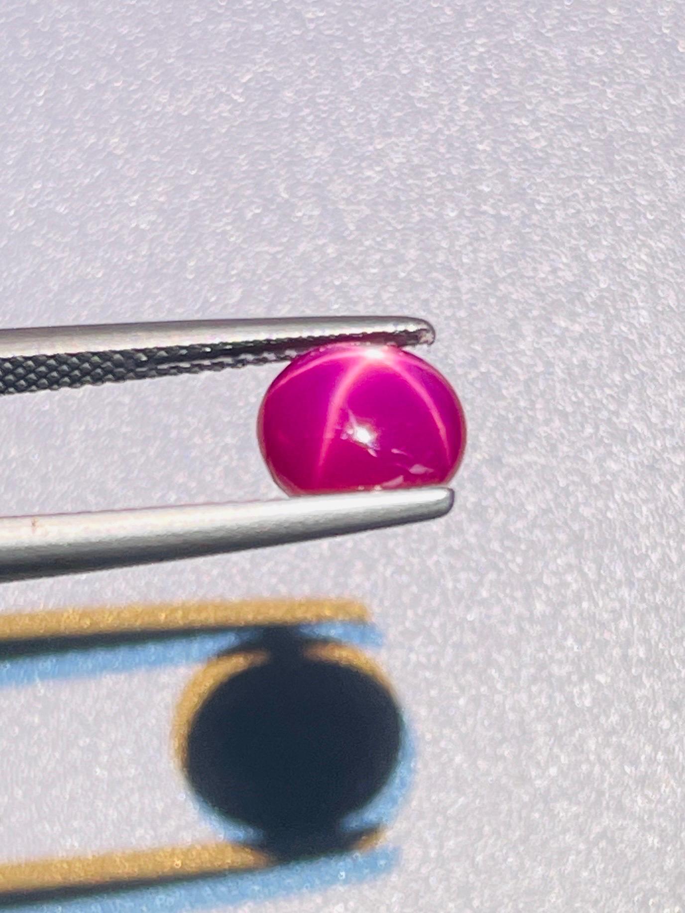 3.26 Ct GUILD Certified Natural Star Ruby Burma Unheated eye clean quality in vendita 4