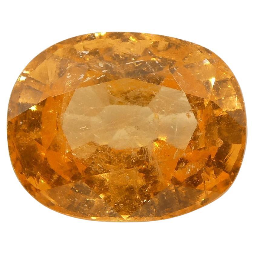 grenat spessartite/spazartite orange fantaisie ovale de 3,26 carats