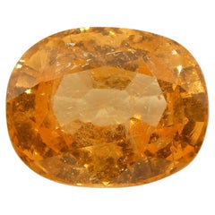 grenat spessartite/spazartite orange fantaisie ovale de 3,26 carats