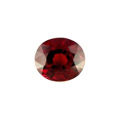 Pierre précieuse non sertie, grenat rhodolite rouge violet profond taille ovale de 3,26 carats