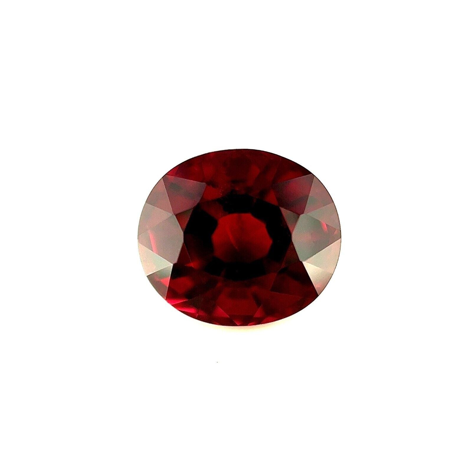 Pierre précieuse non sertie, grenat rhodolite rouge violet profond taille ovale de 3,26 carats