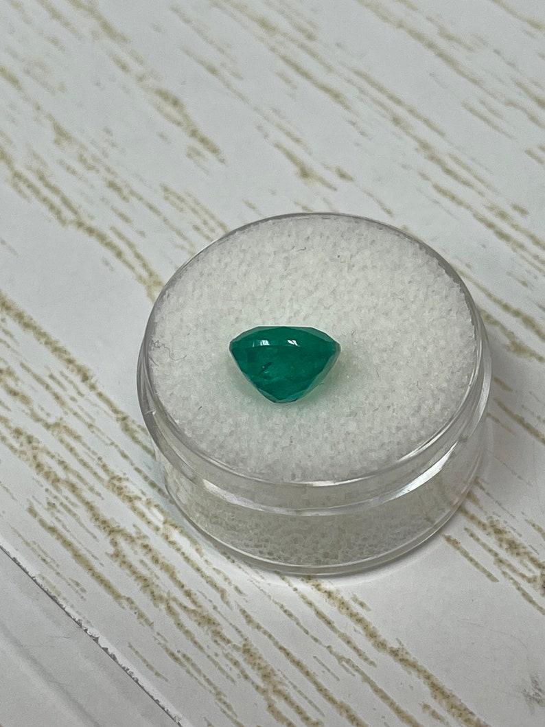Women's 3.27 Carat 9x9 Vivid Muzo Green Colo- Minor Oil Cushion Cut Gem For Sale