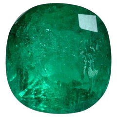 3,27 Karat 9x9 Vivid Muzo Green Colo- Minor Oil Cushion Cut Edelstein