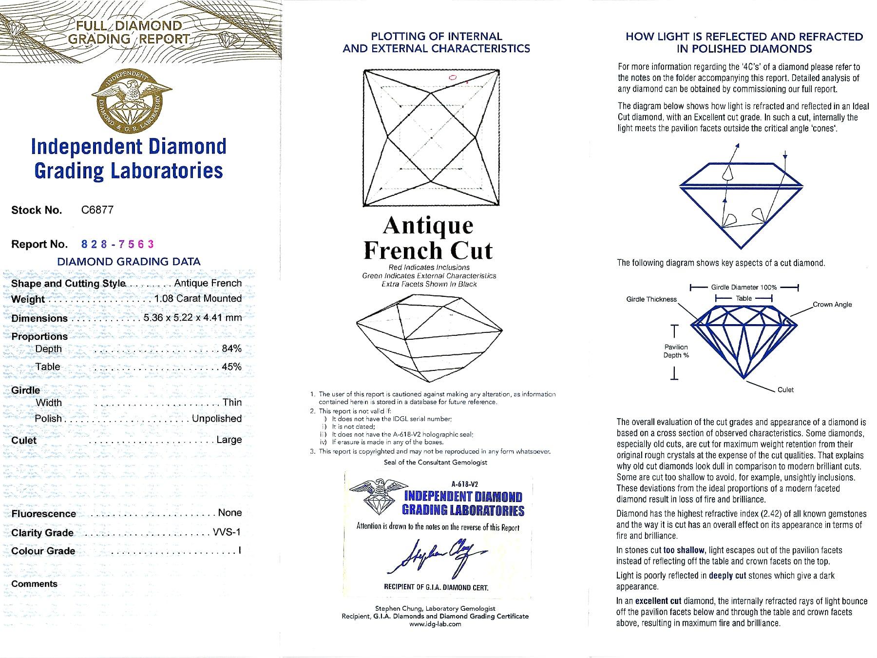 Trilogie-Ring aus Platin mit 3.27 Karat Diamanten im Angebot 8