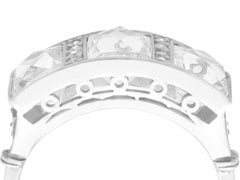 Antique 3.27ct French Cut Diamond Platinum Trilogy Ring, Circa 1890