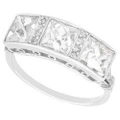 3.27 Carat Diamond and Platinum Trilogy Ring