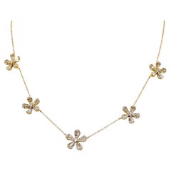 Collana in oro giallo con diamanti da 3,27 carati