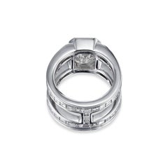 3.27 Carat Emerald-cut Statement  A Classic Statement  Diamond Ring