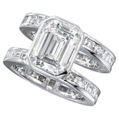 3.27 Carat Emerald-cut Statement  A Classic Statement  Diamond Ring