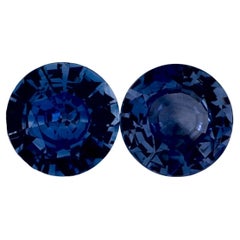 3.27 Ct Blue Sapphire Round Loose Gemstone