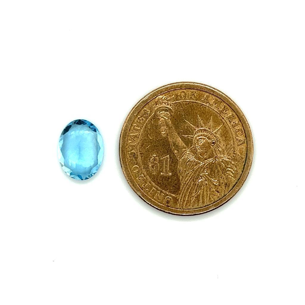 3.27 Cts AAA Natural Aquamarine Oval Cut Aquamarine Jewelry Loose Gemstone For Sale 1