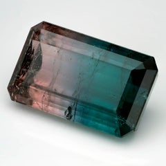 32.75 Carat Emerald Cut Watermelon Tourmaline