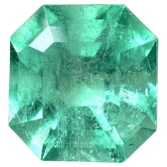 Pierre de naissance de mai authentique de 3,27 carats, émeraude colombienne verte Muzo 9,3 x 8,8 mm, taille Asscher