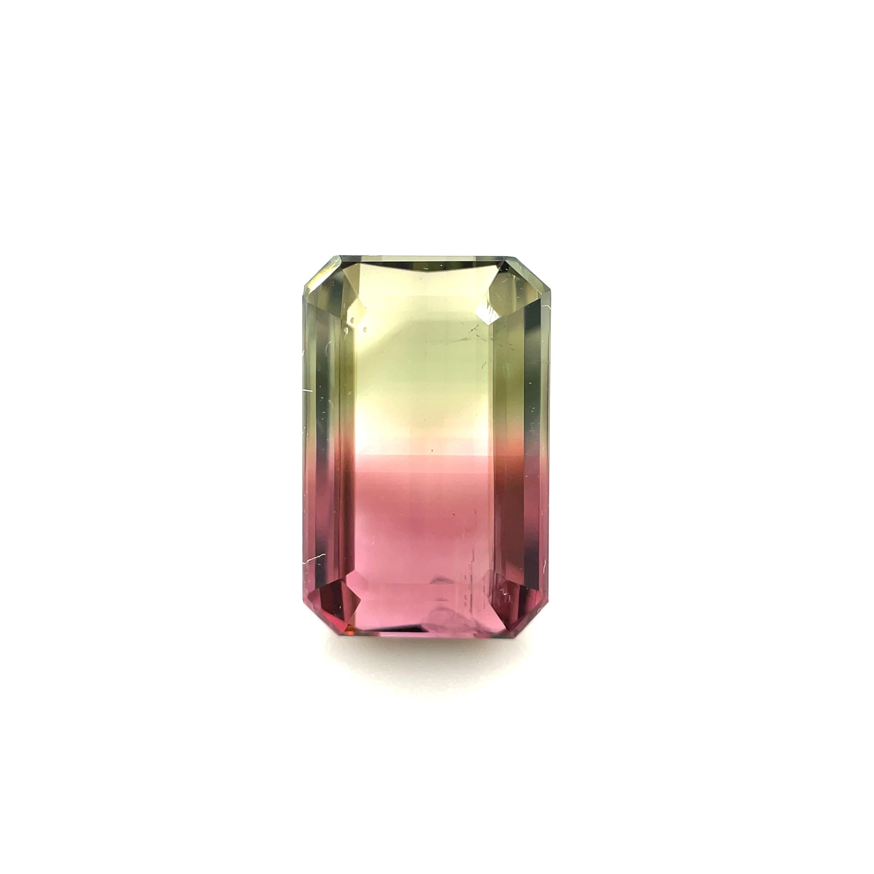 Artisan 3.28 Carat Bi-Color Watermelon Tourmaline, Unset Loose Gemstone For Sale