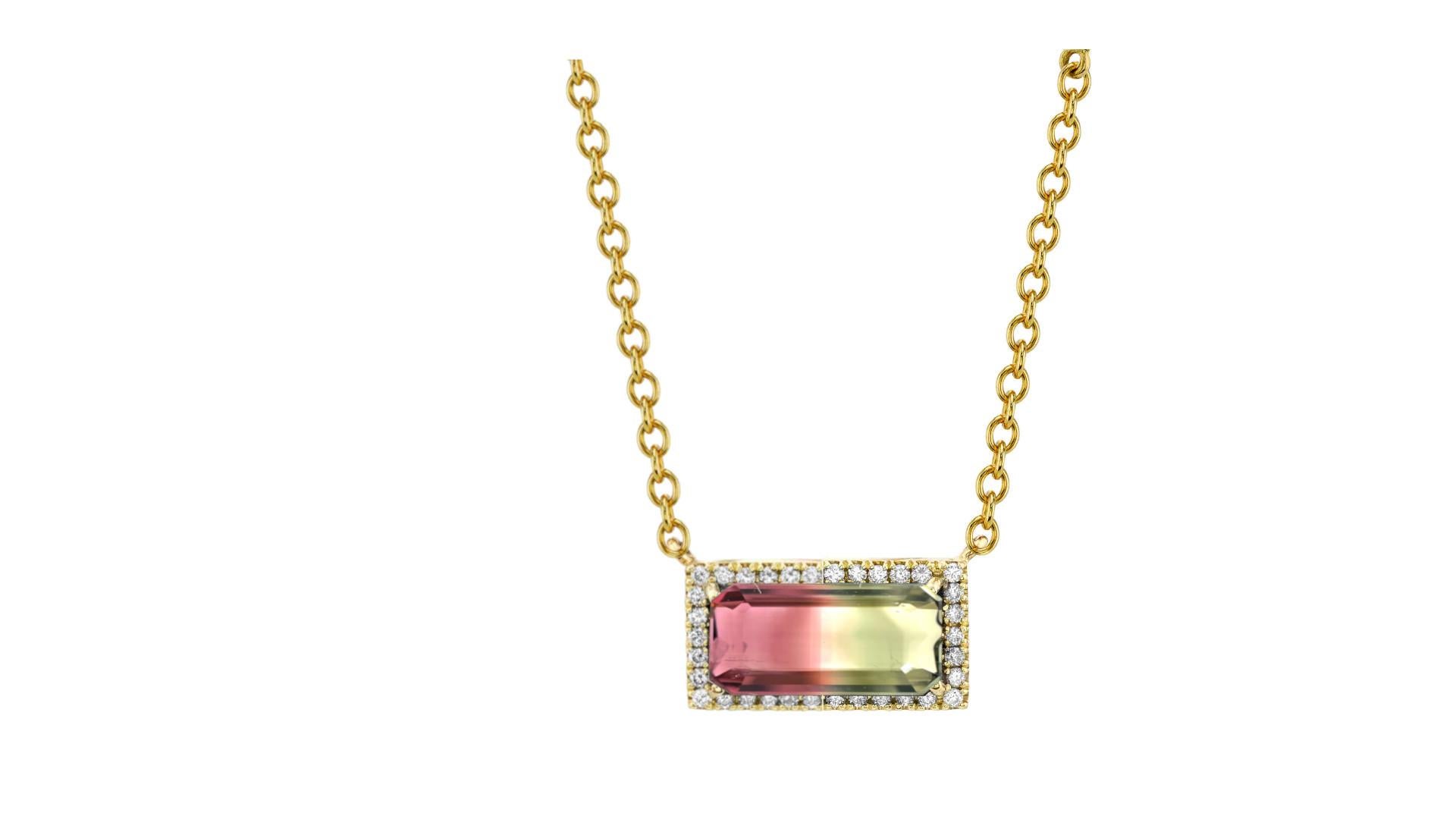 Women's or Men's 3.28 Carat Bi-Color Watermelon Tourmaline, Unset Loose Gemstone For Sale