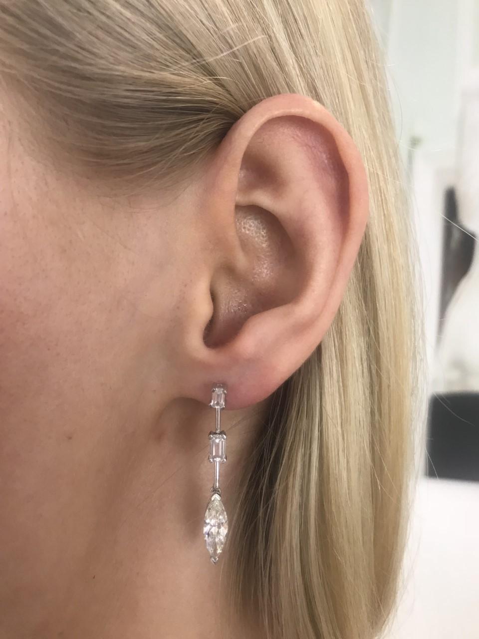 marquise drop earrings