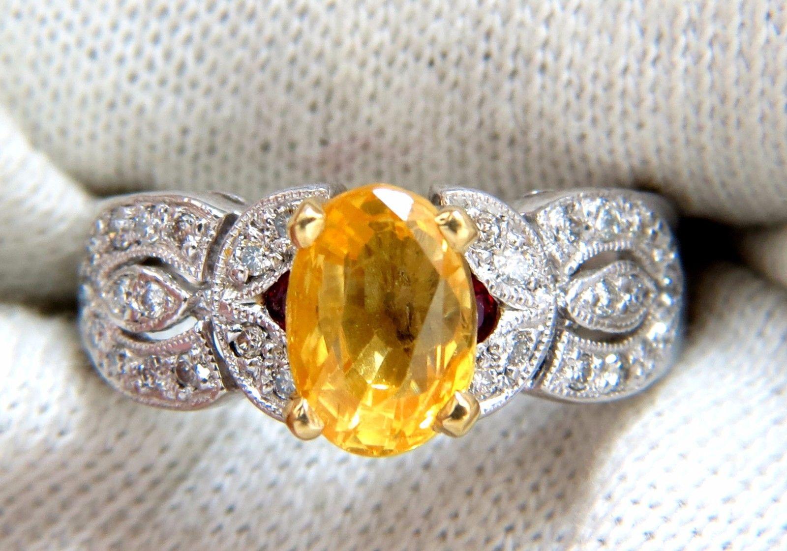 natural yellow sapphire ring