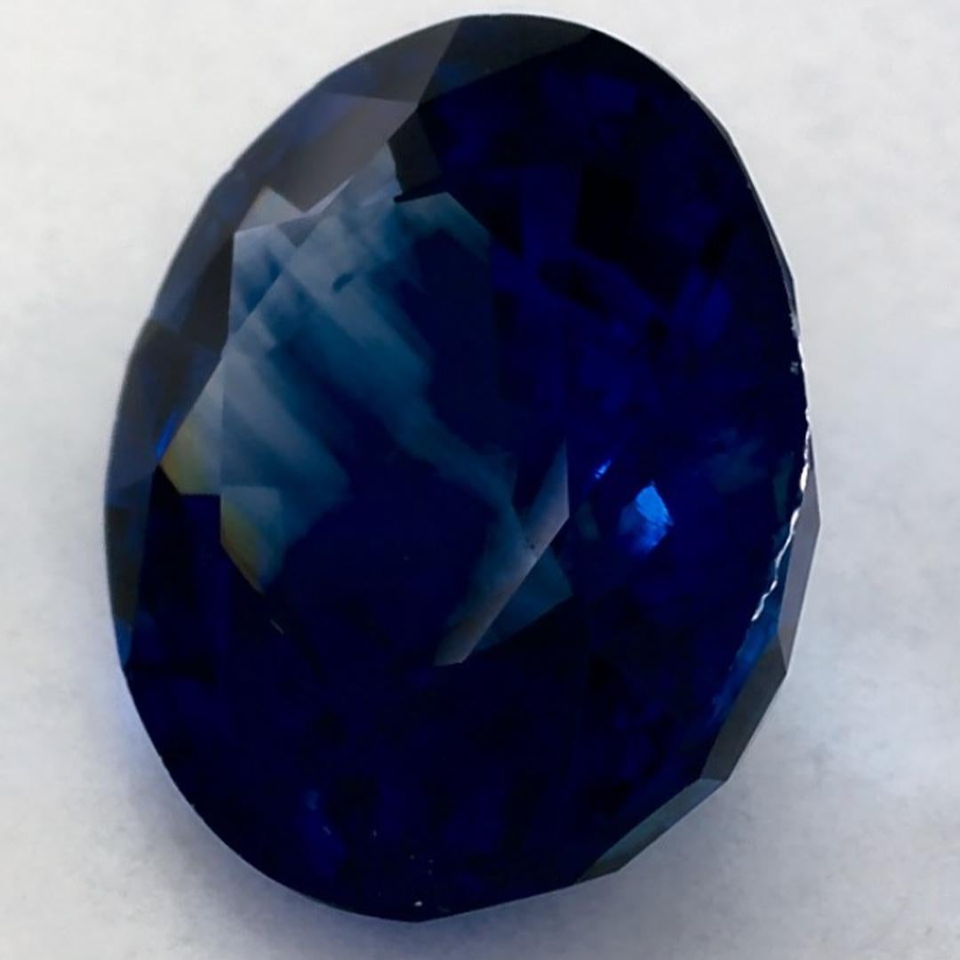 3.28 Karat Blauer Saphir Oval Loser Edelstein Damen im Angebot