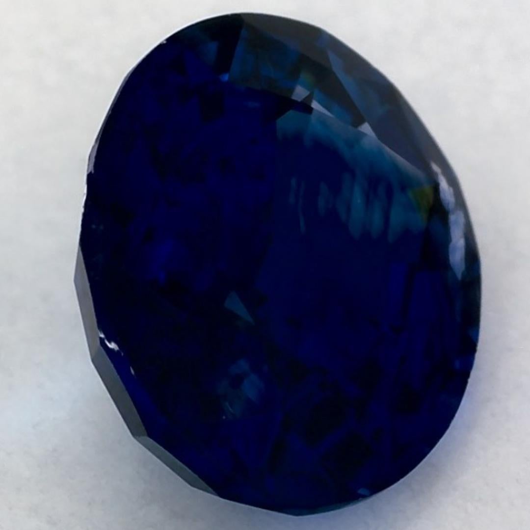 3.28 Karat Blauer Saphir Oval Loser Edelstein im Angebot 2