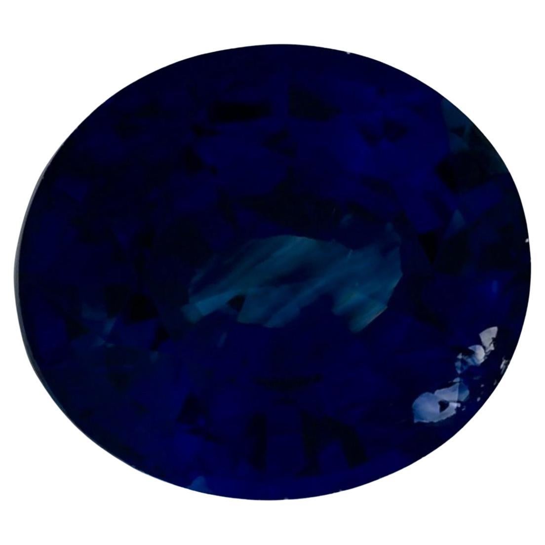 3.28 Karat Blauer Saphir Oval Loser Edelstein