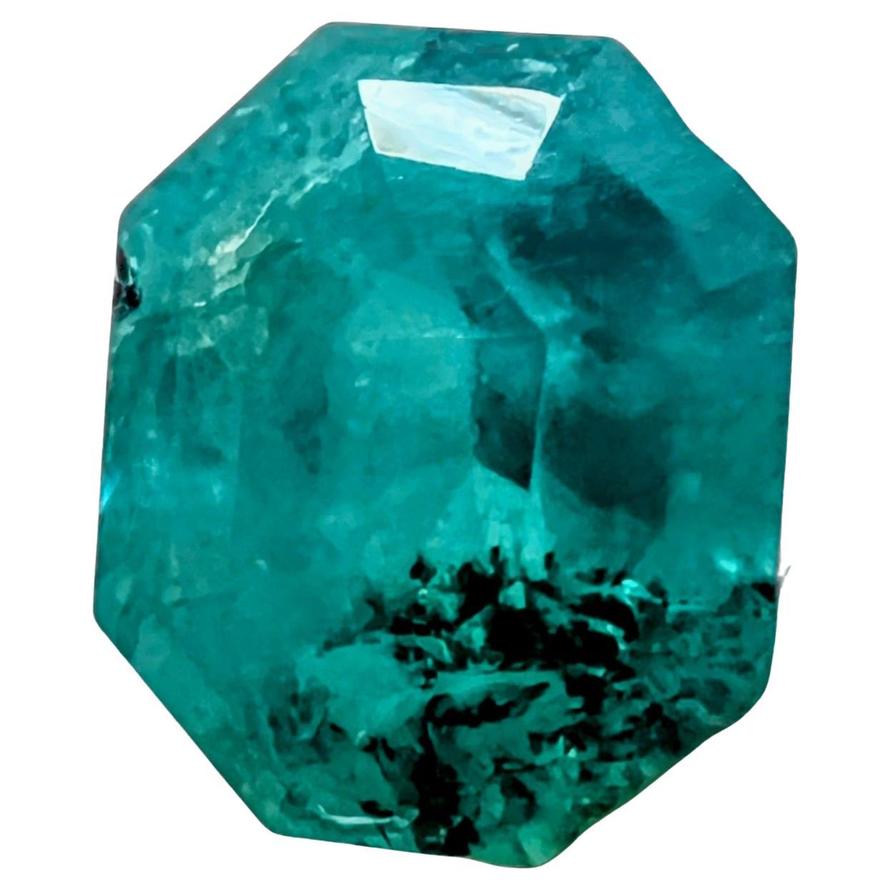 Women's or Men's NO RESERVE 3.28ct Radiant Cut NO-OIL Untreated EMERALD Gemstone For Sale