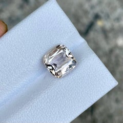 3.29 carats Peach Topaz Stone Cushion Cut Natural Pakistani Gemstone