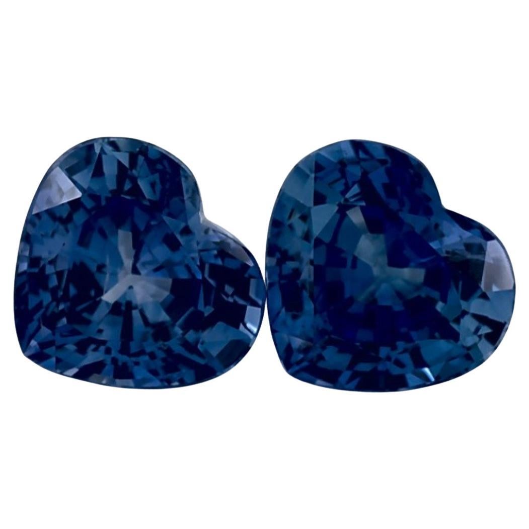 3.29 Ct Blue Sapphire Heart Loose Gemstone