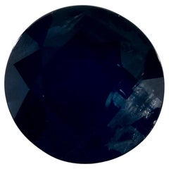 3.29 Karat Blauer runder Saphir, loser Edelstein