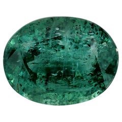Used 3.29 Ct Emerald Oval Loose Gemstone