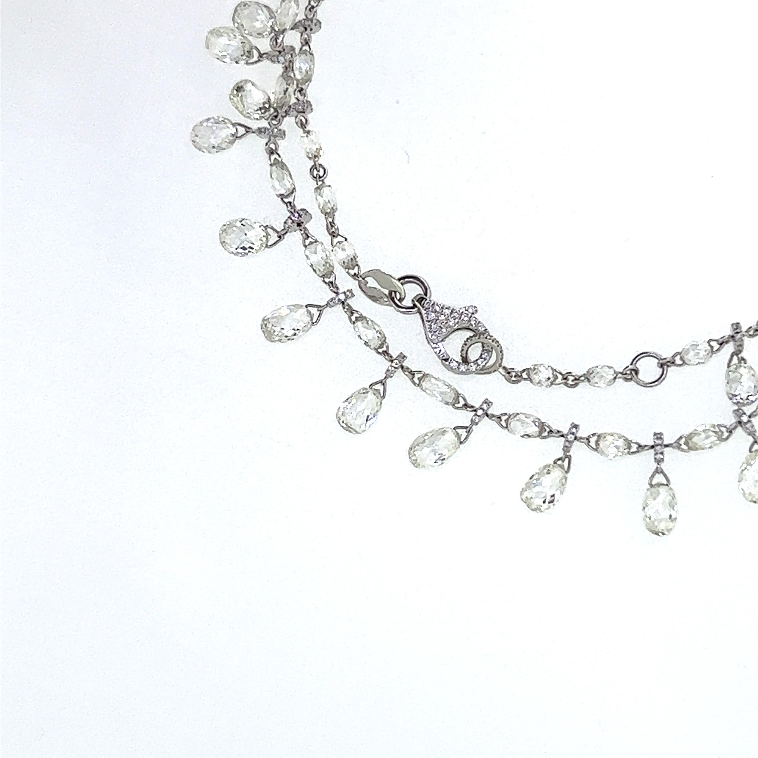 diamond briolette necklace