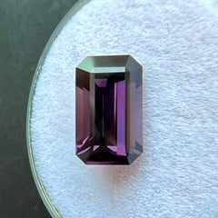 Espinela natural de color púrpura intenso, 3,29 ct, talla octogonal, 10,3 x 6,2 mm, gema suelta, VVS