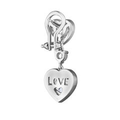 3.29ct Heart & Round Diamond Earrings in Platinum