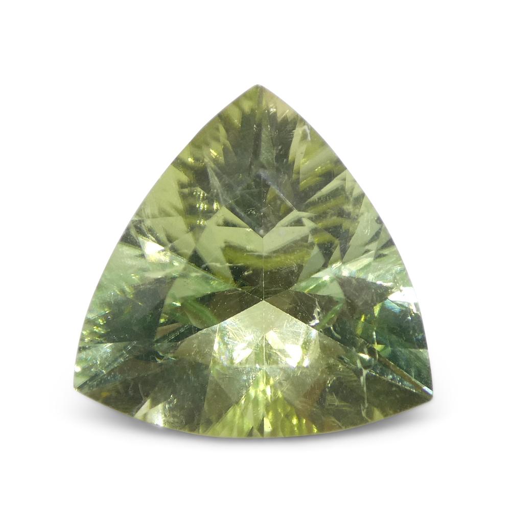Women's or Men's 3.29ct Trillion Green Tourmaline from Brazil For Sale