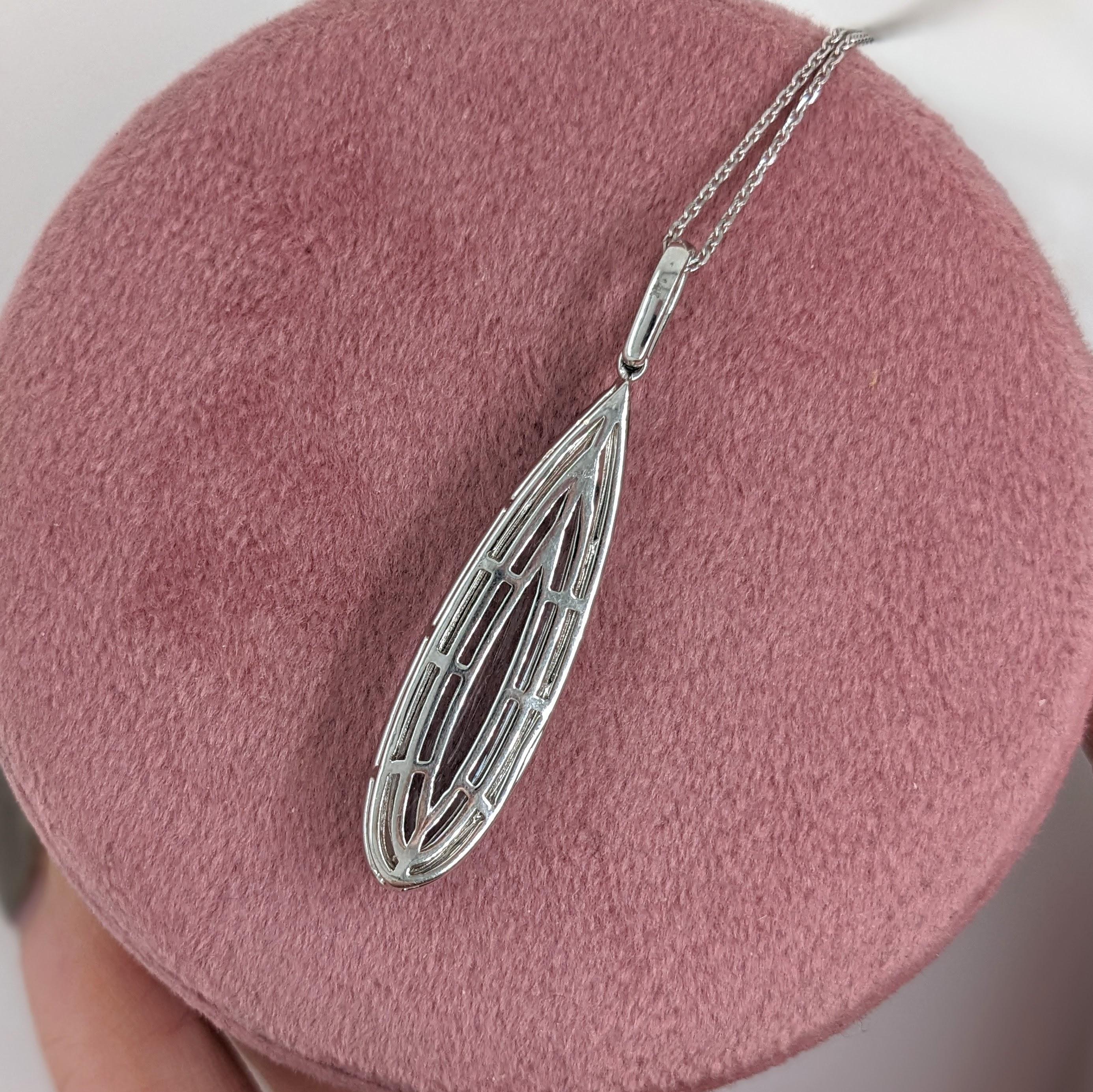 Women's 3.2ct Aquamarine Pendant w Earth Mined Diamonds in Solid 14K White Gold For Sale