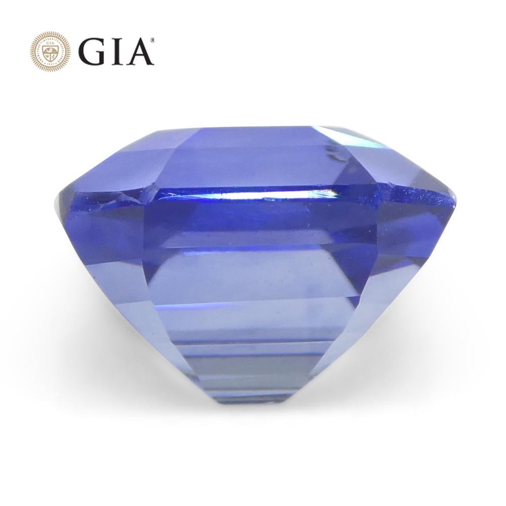 3.2ct Octagonal/Emerald Cut Blue Sapphire GIA Certified Sri Lanka   For Sale 7