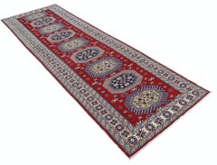 3.2x10 ft Red Hallway Runner Rug. Handmade Kitchen Rug. Corridor Rug. Stair Rug