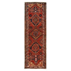 3'2 "x10' Red Vintage Persian Heriz Soft Full Pile Hand Knots Rugs (Tappeto da corsa in lana)