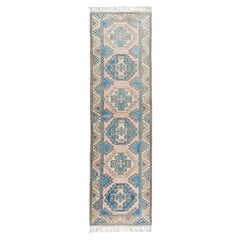 3.2x10.6 Ft Handmade Vintage Runner Rug for Hallway, Anatolian Corridor Carpet