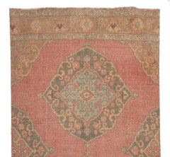 3.2x12.6 Ft Vintage Oushak Runner Rug for Traditional, Rustic, Cottage style