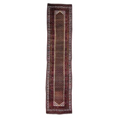 3'2"x13'10" Antique Farsian Northwest Boteh Design Runner Handmade Rug