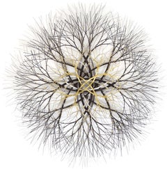 32"x32" Metal Wall Sculpture in Stainless, Bronze and Brass #723