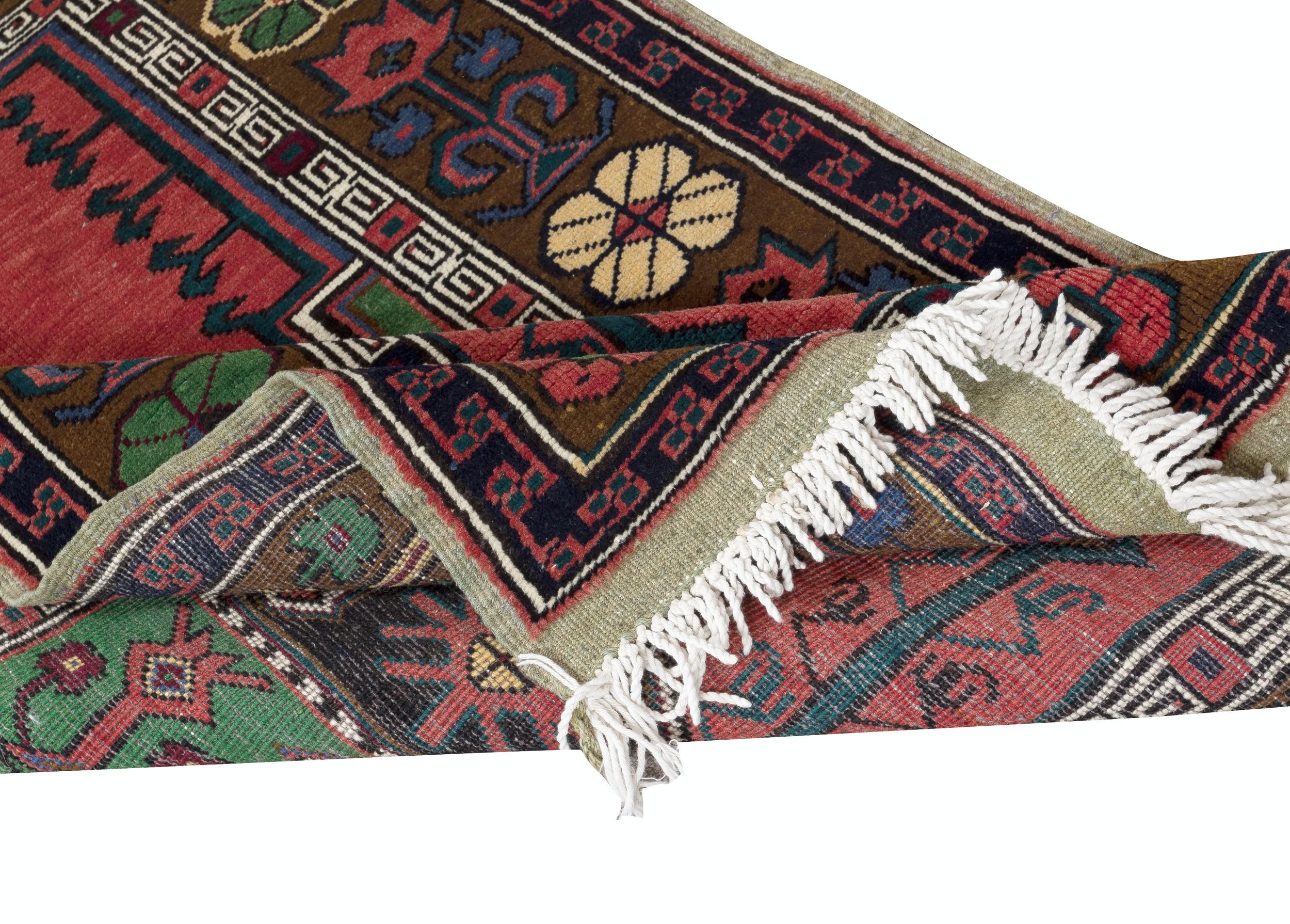 Islamic 3.2x4.6 Ft Vintage One of a Kind Turkish Konya Prayer Rug For Sale