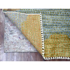 3'2"x5'1" Light Brown Kashkuli Gabbeh Pictorial Design Hand Knotted Wool Rug