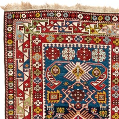 3.2x5.5 Ft Antique Caucasian Shirvan Bidjov Rug, Ca 1880