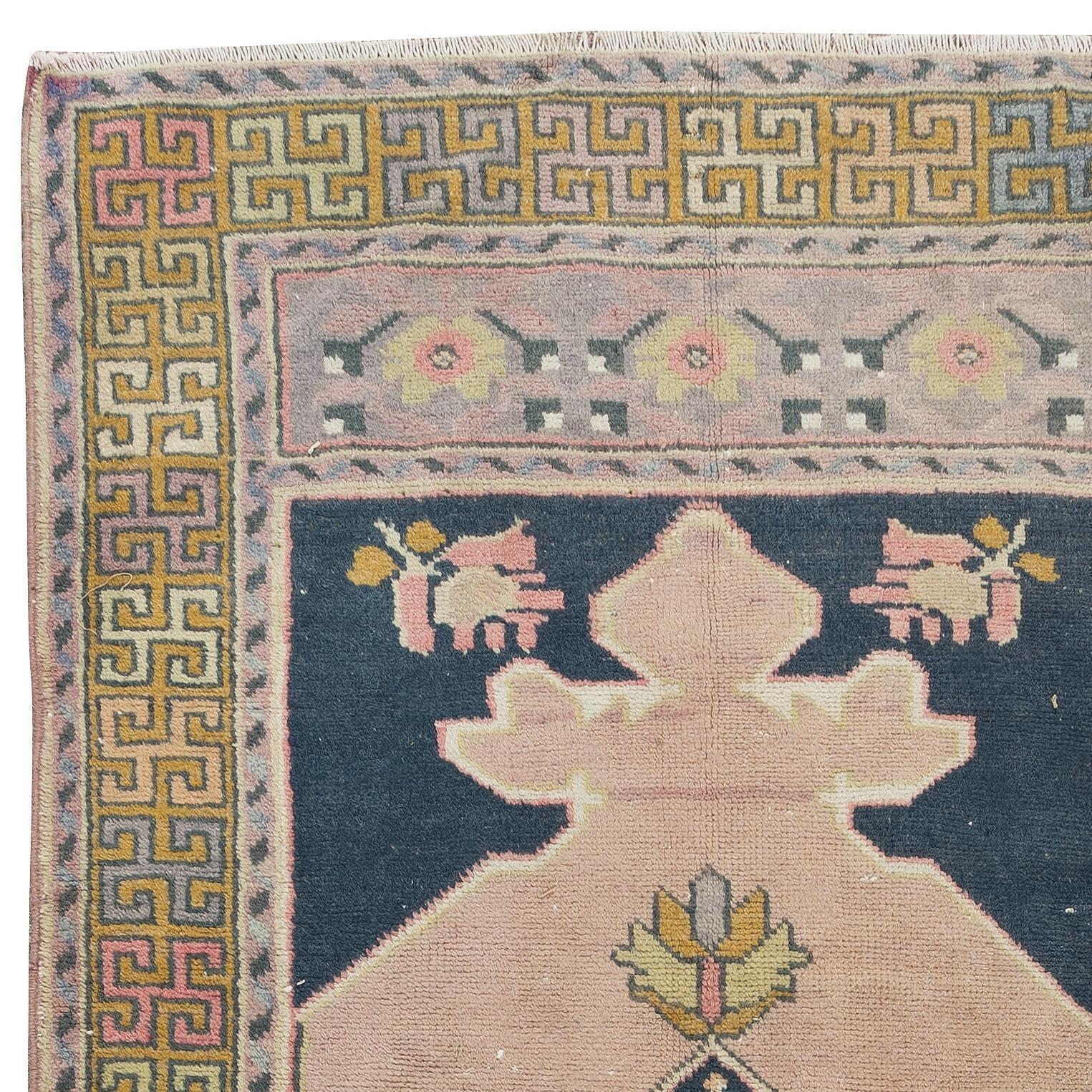 3.2x6.5 Ft Handmade Anatolian Village Small Rug, Vintage Tribal Style Carpet In Good Condition For Sale In Spring Valley, NY