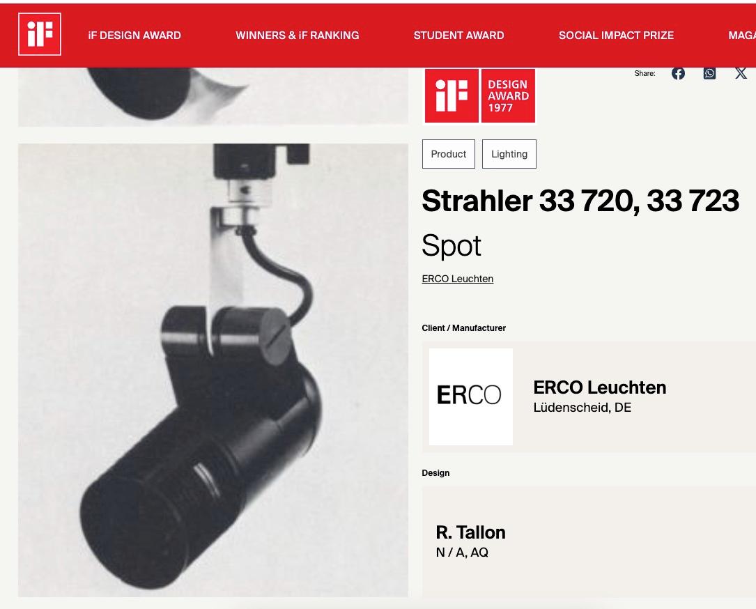33 720/3, Spot sur rail par Roger Tallon pour Erco, années 1970 en vente 9