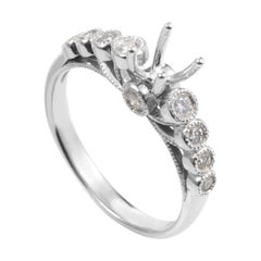 .33 Carat 14 Karat White Gold Diamond Engagement Ring Mounting