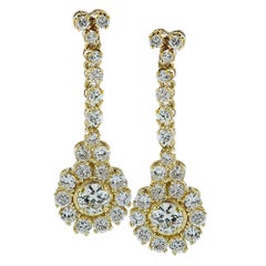3.3 Carat Diamond Dangle Earrings